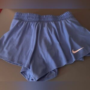 Nike Girl’s Overlay Shorts Skort Size 4 Blue Beyond NEW